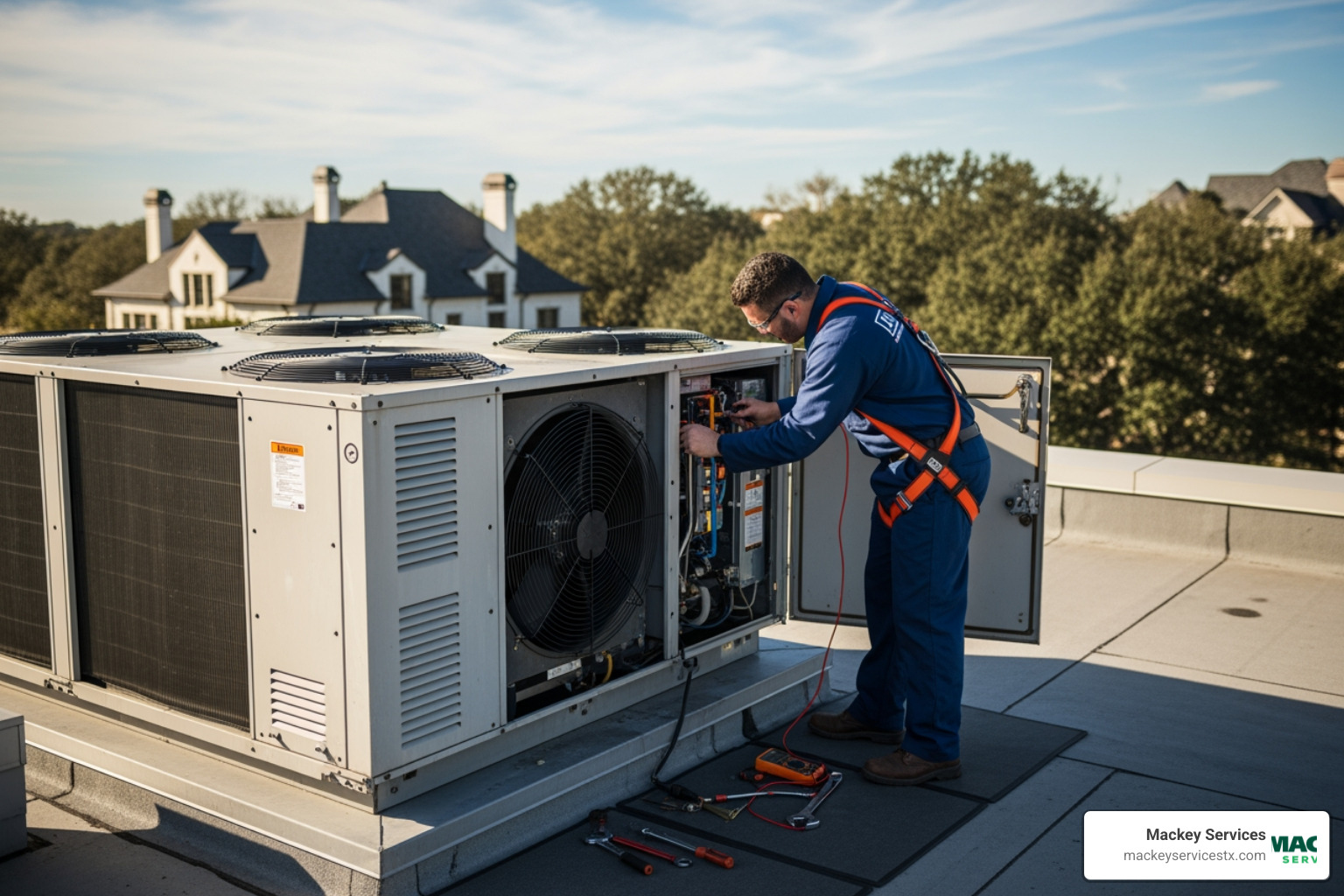 Infographic explaining the top 5 benefits of regular commercial AC maintenance: 1) Lower energy bills through improved efficiency, 2) Extended equipment lifespan saving replacement costs, 3) Fewer emergency breakdowns reducing business disruptions, 4) Improved indoor air quality for healthier workspaces, 5) Maintained manufacturer warranties protecting your investment - commercial ac maintenance in river oaks, tx Infographic explaining the top 5 benefits of regular commercial AC maintenance: 1) Lower energy bills through improved efficiency, 2) Extended equipment lifespan saving replacement costs, 3) Fewer emergency breakdowns reducing business disruptions, 4) Improved indoor air quality for healthier workspaces, 5) Maintained manufacturer warranties protecting your investment - commercial ac maintenance in river oaks, tx