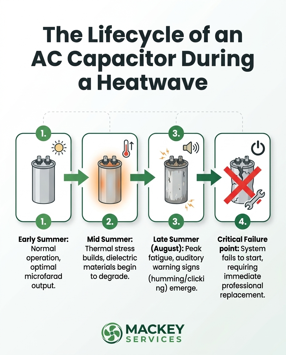 The Lifecycle of an AC Capacitor During a Heatwave
