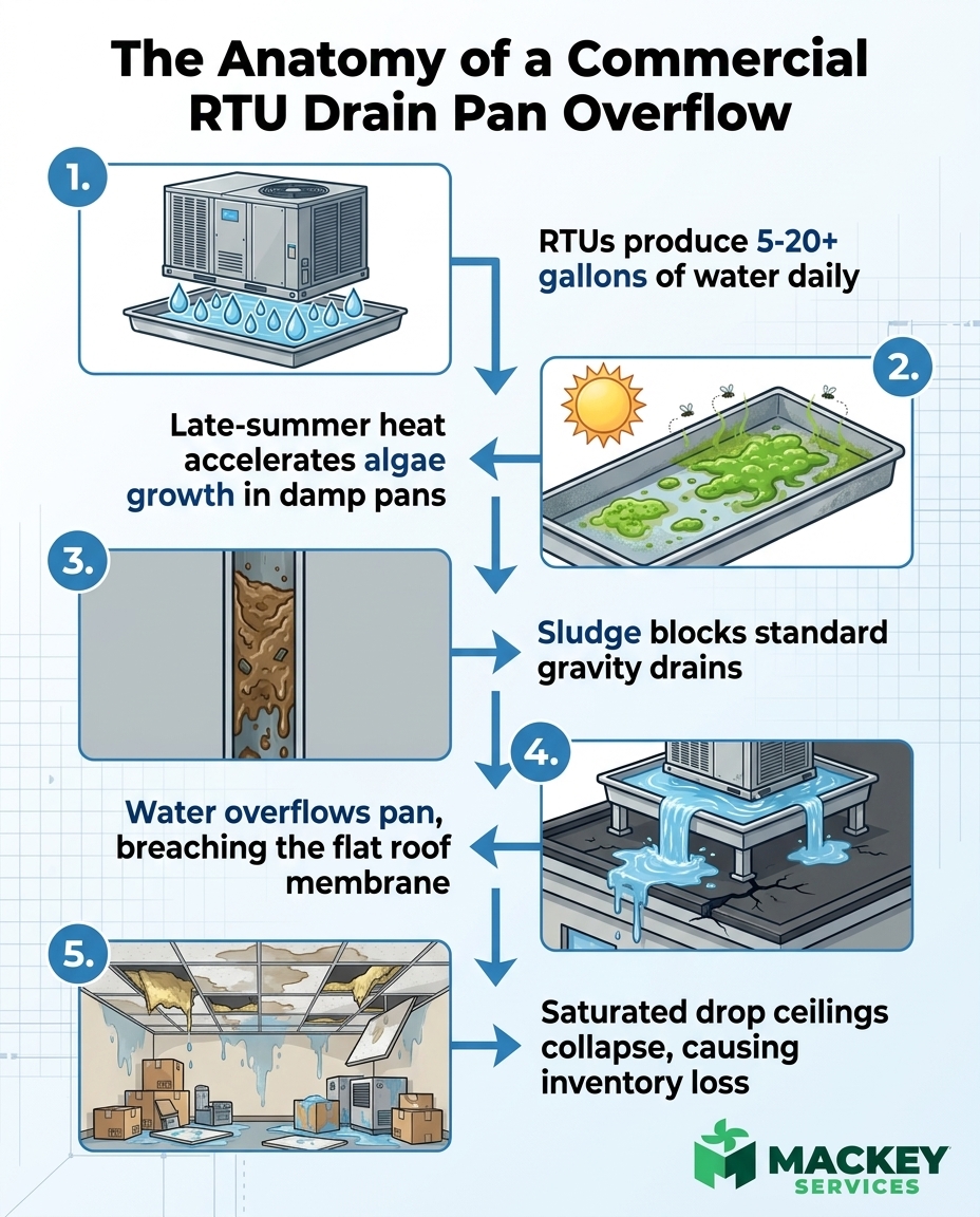 The Anatomy of a Commercial RTU Drain Pan Overflow