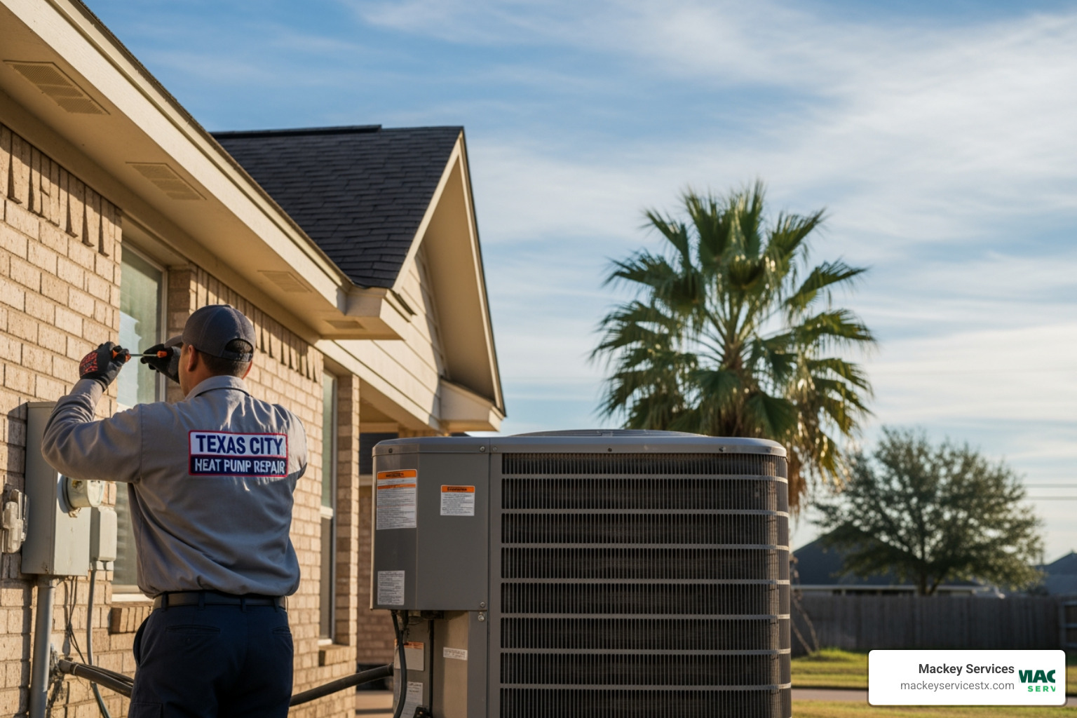 Infographic showing the dual heating and cooling cycle of a heat pump system, with arrows indicating refrigerant flow direction for both summer cooling mode and winter heating mode, including outdoor and indoor coil functions, compressor operation, and reversing valve position for each season - best heat pump repair in texas city, tx