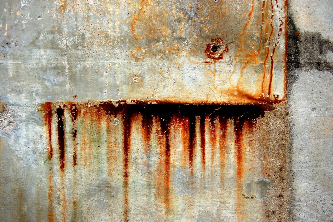 rusted electrical panel with corrosion